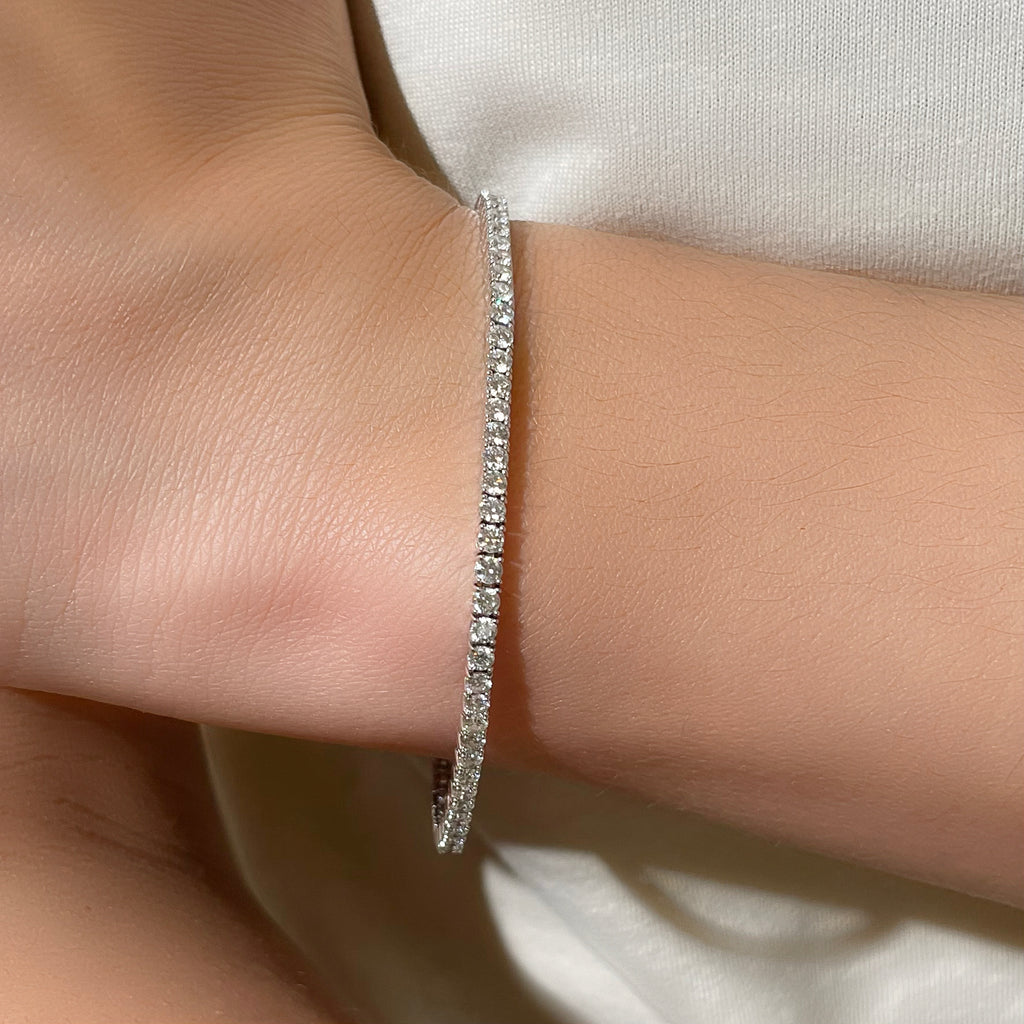 Diamond White Gold Tennis Bracelet – H&H Jewels